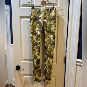 Paisley Floral Patterned Women Jeggings Size Small